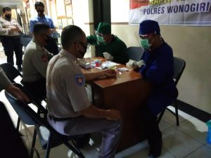 Polres Wonogiri Semua Non Reaktif, Hasil Rapid Test