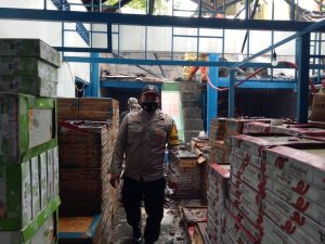 Konsleting Listrik, Gudang Material Terbakar, Polisi Olah TKP