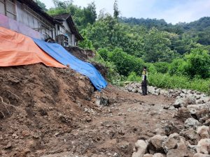 Hujan Deras di Wonogiri, Pekarangan Kosong Longsor, Ancam Rumah Warga