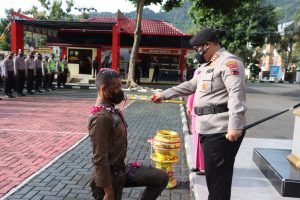 Siap Bertugas, 28 Brigadir Remaja Polres Wonogiri Jalani Pembaretan