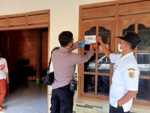 Giat Tracing, Rumah Warga Isoman Ditempeli Sticker