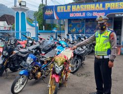 Tak Tertib, Belasan Motor Knalpot Brong Diamankan