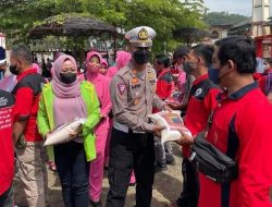 Kapolres Wonogiri Rayakan Hut LaluLintas Dengan Bagikan Sembako