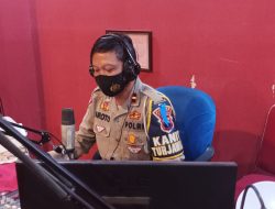 Sat Lantas Polres Wonogiri Sosialisasikan Ops Zebra Candi 2022 Lewat Siaran Radio