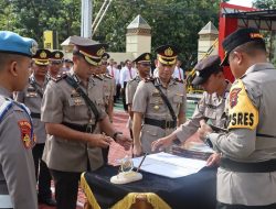 Sertijab 15 Perwira Anggota Polres Wonogiri, Berjalan Dengan Khidmat