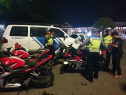 Gelar Giat KYRD Seputar Wonogiri Kota, Polisi Tertibkan Motor Tak Sesuai Standar