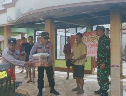 Polsek Jatipurno Salurkan Bantuan Kepada Korban Kebakaran Di Jatisrono