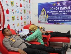 Polres Wonogiri Gelar Donor Darah Sambut HUT Lalu Lintas Ke-68