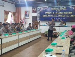 Sosialisasikan produk  Hukum baru di Polres Wonogiri oleh  Bidkum Polda Jateng