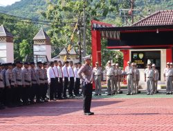 Polres Wonogiri Gelar Upacara Bendera, Ini Amanat Kapolres Wonogiri Pasca Pemungutan Suara Pemilu 2024