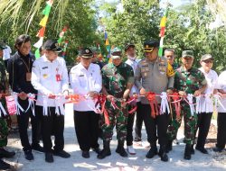 Sinergitas TNI Polri Di Wonogiri, Polisi Hadiri Penutupan TMMD Sengkuyung Tahap I