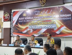 Polres Wonogiri Terima kunjungan Tim Audit Irwasda Polda Jateng