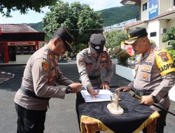 Polres Wonogiri Upacara Penyerahan Jabatan Kapolsek Nguntoronadi Dan Kenaikan Pangkat Pengabdian