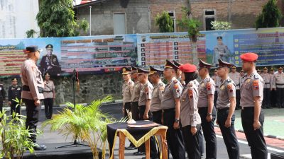 Polres Wonogiri Gelar Upacara Sertijab, Kenaikan Pangkat Dan Wisuda Purna Bhakti