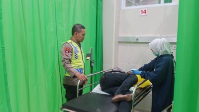 Polisi Olah TKP Lakalantas Pemotor Dengan Pejalan Kaki di Pracimantoro