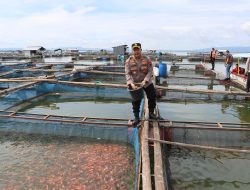 Dukung Ketahanan Pangan, Kapolres Wonogiri Cek Karamba Apung Waduk Gajah Mungkur