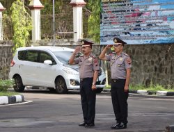 2 Personil Polres Wonogiri Terima Kenaikan Pangkat Pengabdian