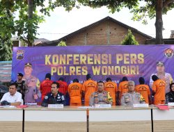 Polres Wonogiri Menggelar Konferensi Pers Hasil KRYD Sebulan Terakhir